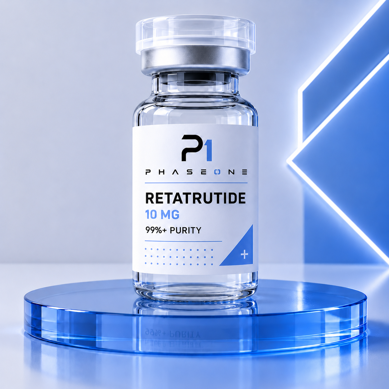 Retatrutide research peptide vial by PhaseOne Australia